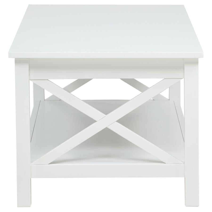 Skyview 3-piece Rectangular Lift Top Coffee Table Set White