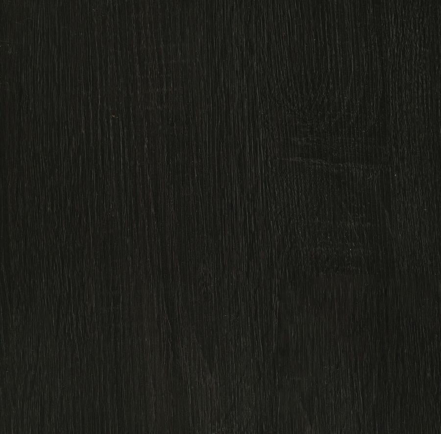 Dacre Round Engineered Wood Top Side End Table Dark Charcoal