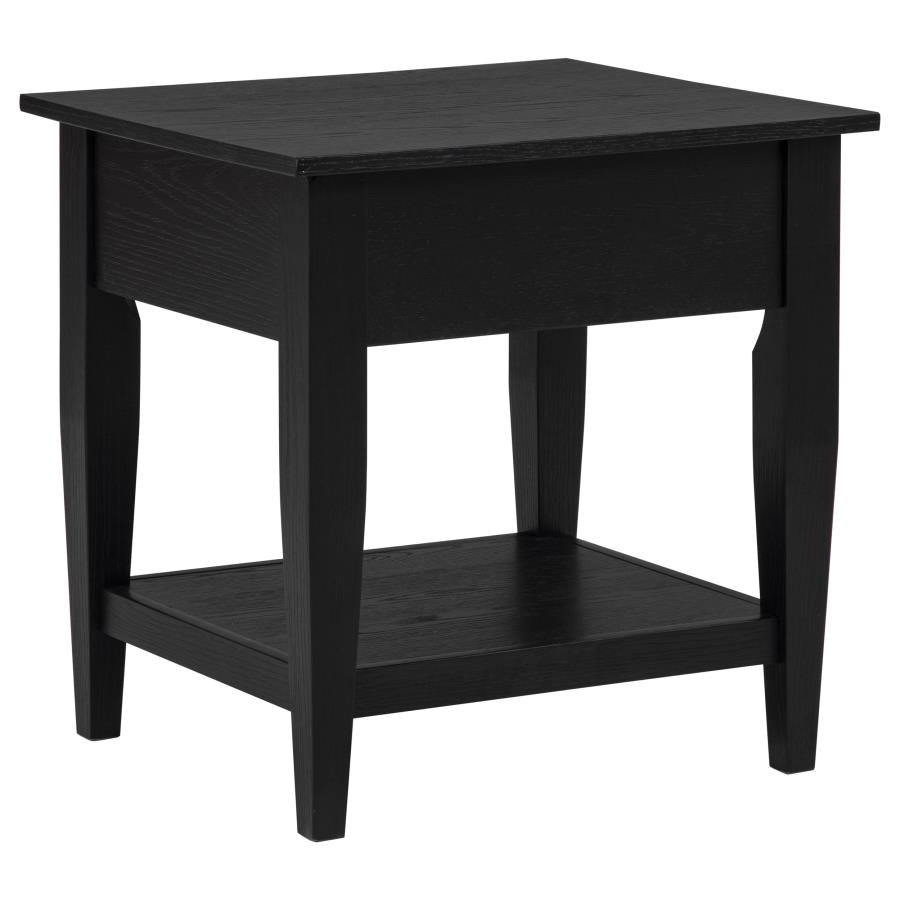 Lindenton 2-piece Wood Lift-Top Coffee and End Table Set Black