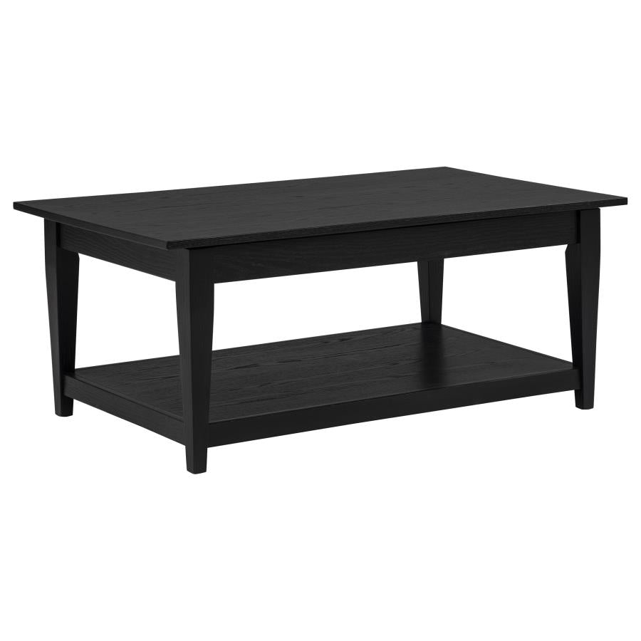 Lindenton 2-piece Wood Lift-Top Coffee and End Table Set Black