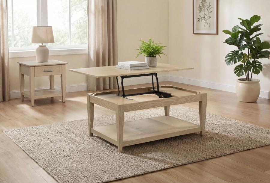Lindenton Lift-Top Occasional Cocktail Coffee Table Blonde