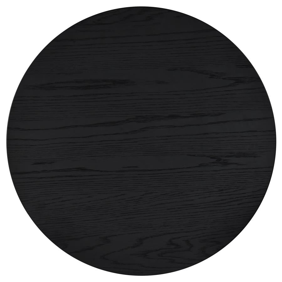 Sweeney 24-inch Round Wood Occasional Side End Table Black