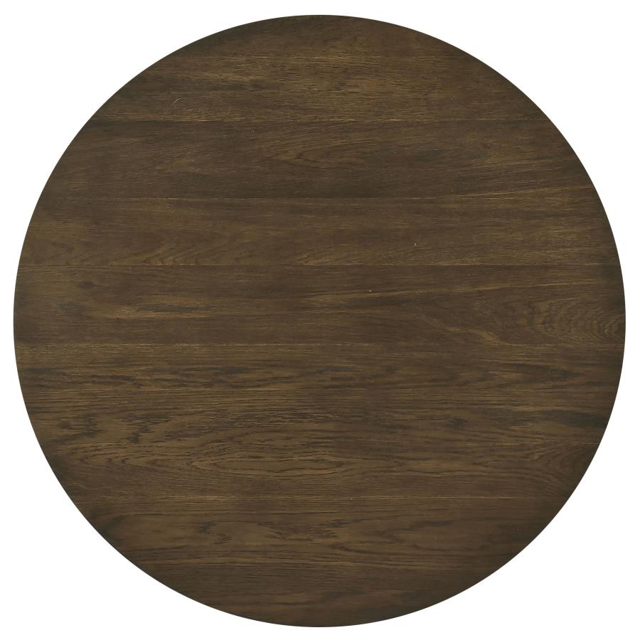 Sweeney 39-inch Round Wood Occasional Cocktail Coffee Table Dark Walnut