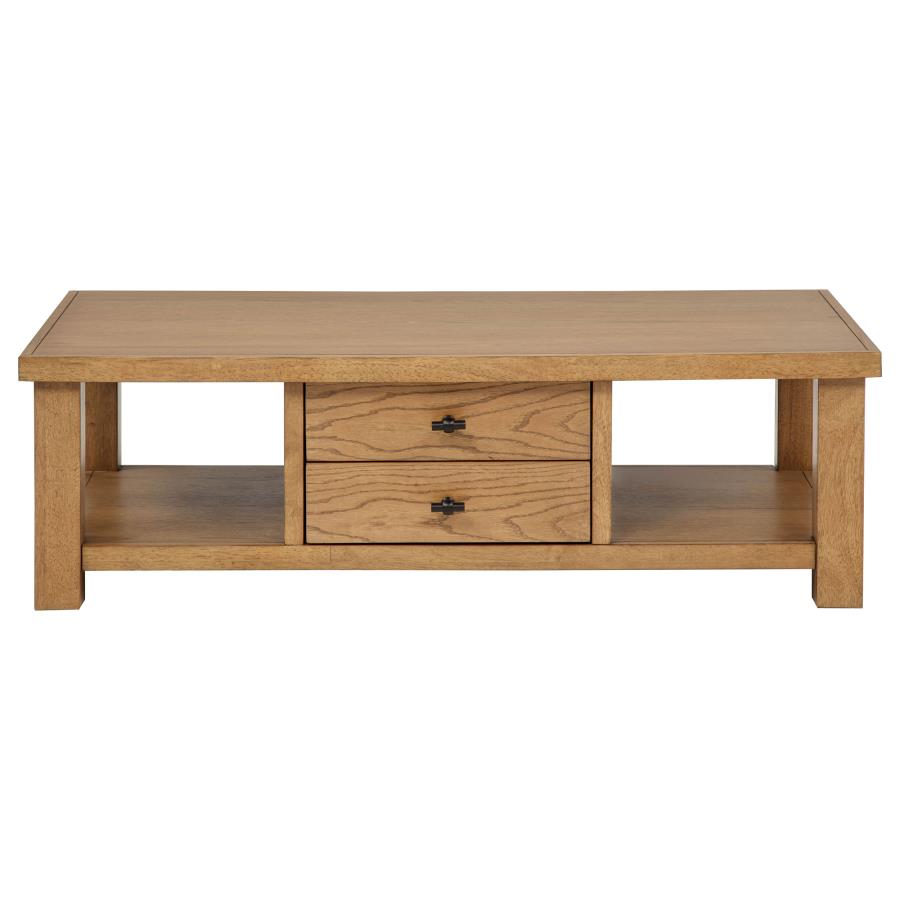 Beasley 3-Piece Wood Coffee Table Set Golden Oak