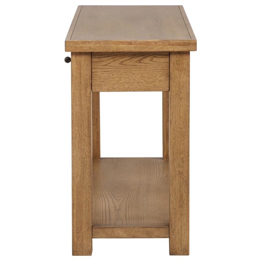 Beasley 2-Drawer Wood Console Table Golden Oak