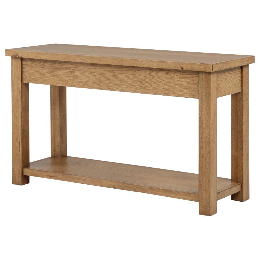 Beasley 2-Drawer Wood Console Table Golden Oak