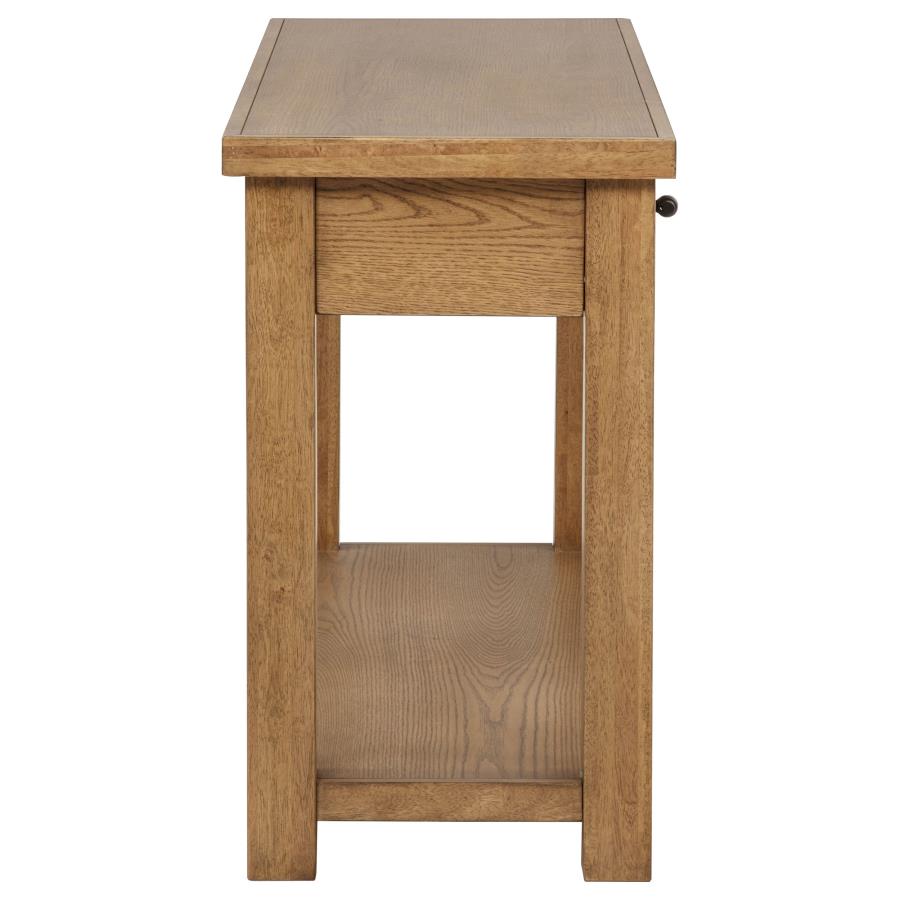 Beasley 2-Drawer Wood Console Table Golden Oak