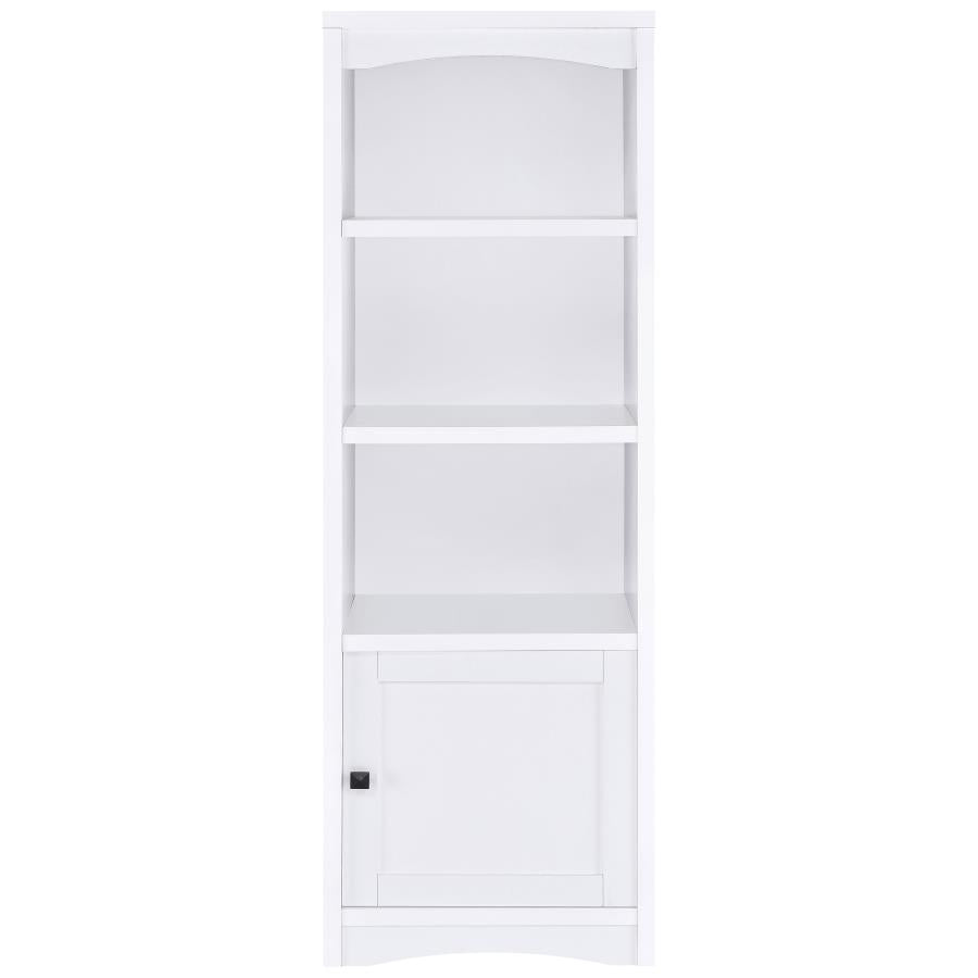 Laughlin 4-shelf Engineered Wood Media Tower White