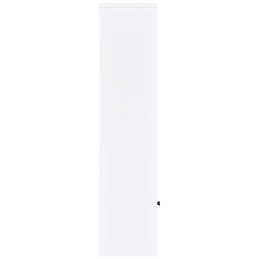 Laughlin 4-shelf Engineered Wood Media Tower White