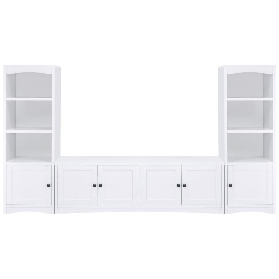 Laughlin 4-shelf Engineered Wood Media Tower White