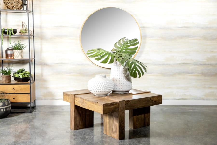 Samira Square Solid Wood Coffee Table Natural Sheesham