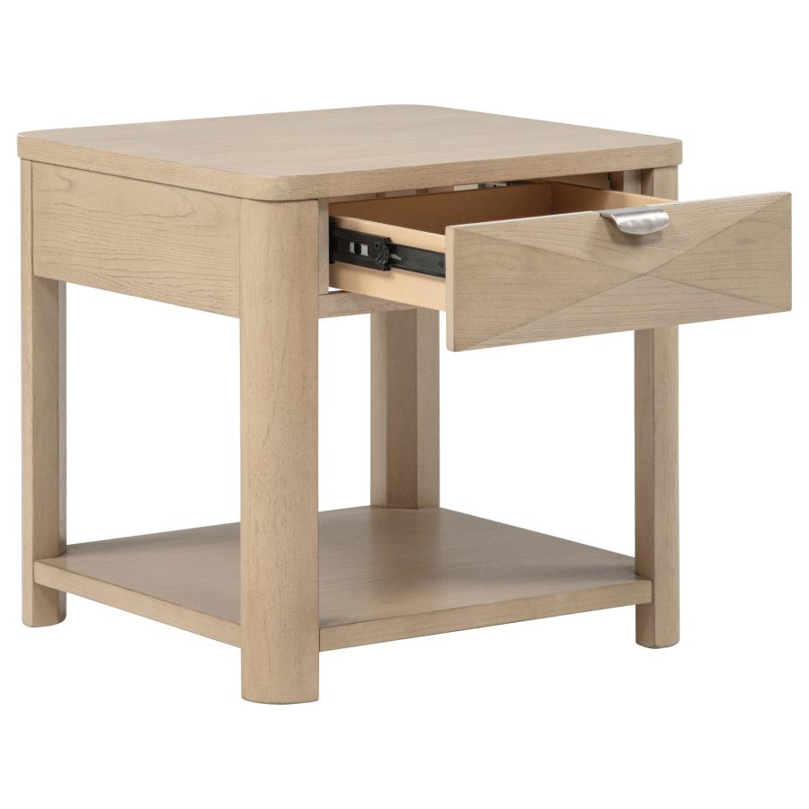 Marcelo 2-piece Coffee Table Set with Storage Light Elm