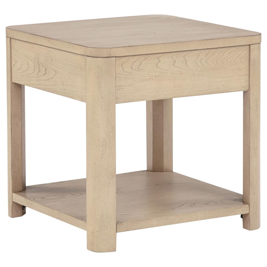 Marcelo 2-piece Coffee Table Set with Storage Light Elm