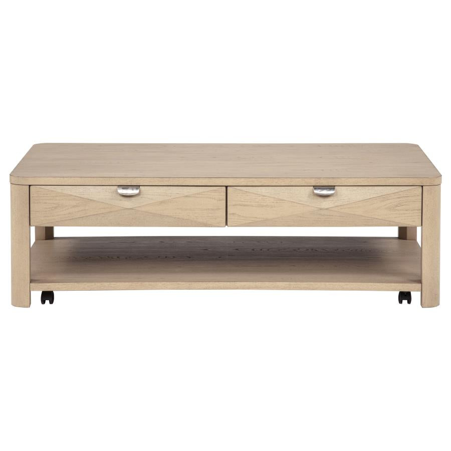Marcelo 3-piece Coffee Table Set with Storage Light Elm