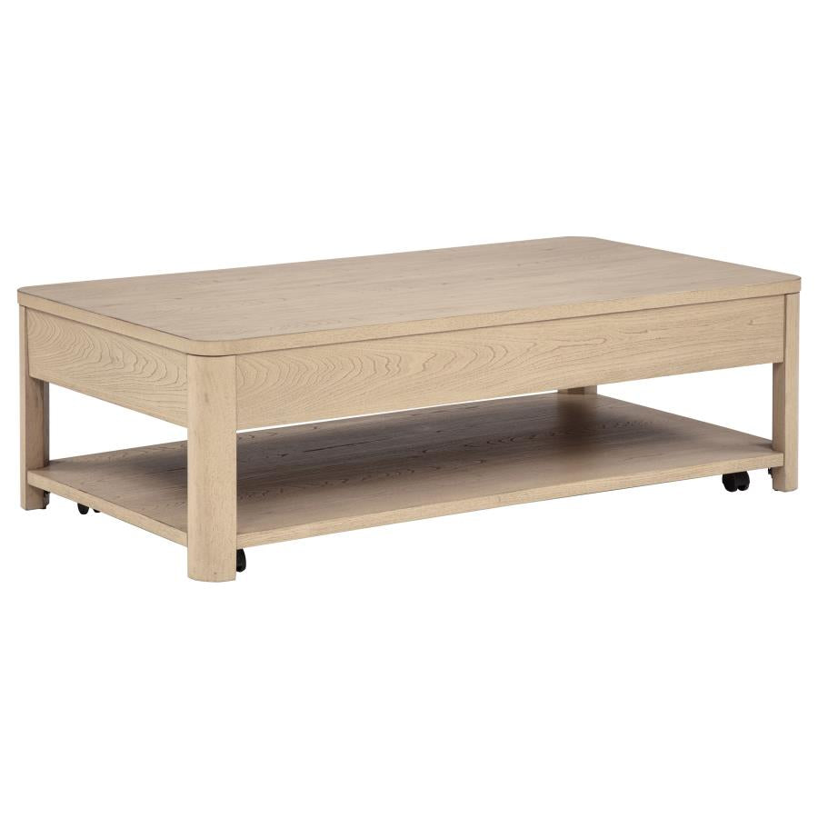 Marcelo 3-piece Coffee Table Set with Storage Light Elm