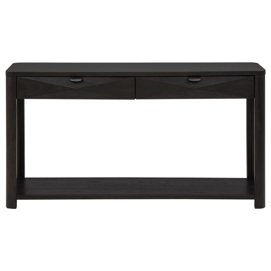 Marcelo Sofa Console Table with 2 Drawers and Shelf Coffee