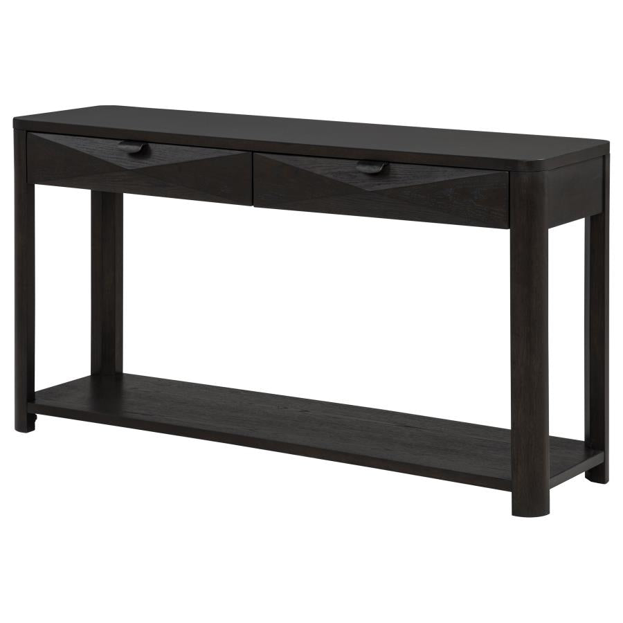 Marcelo Sofa Console Table with 2 Drawers and Shelf Coffee