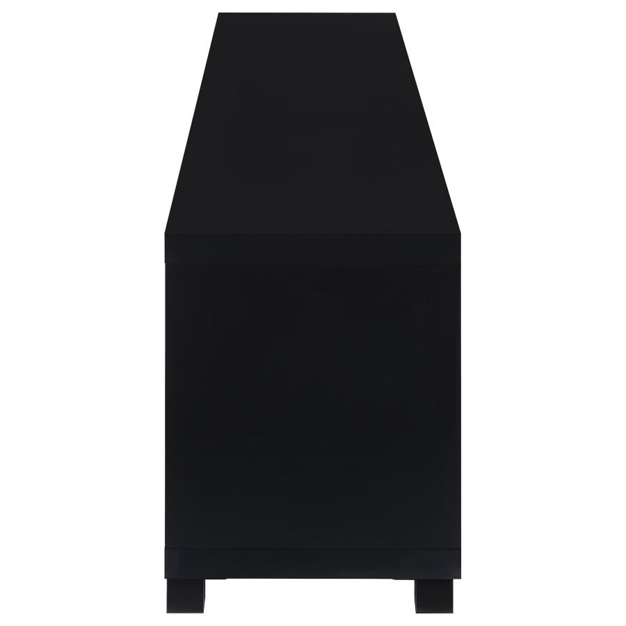 Sachin 4-door Engineered Wood 79-inch TV Stand Black