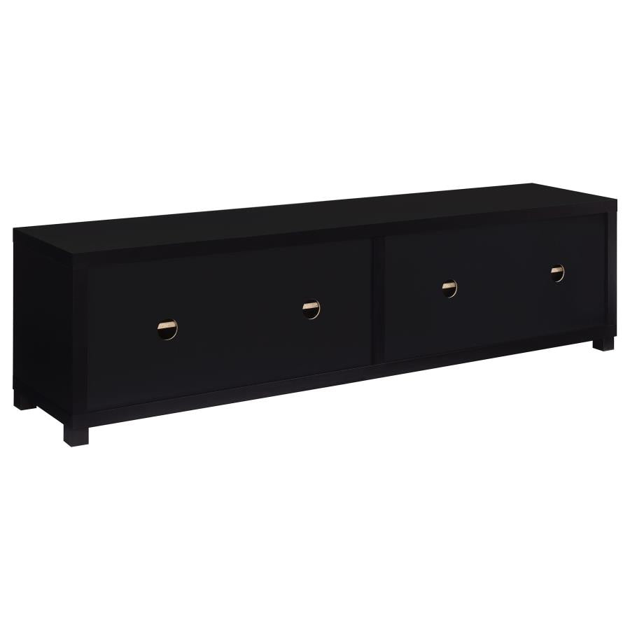Sachin 4-door Engineered Wood 79-inch TV Stand Black