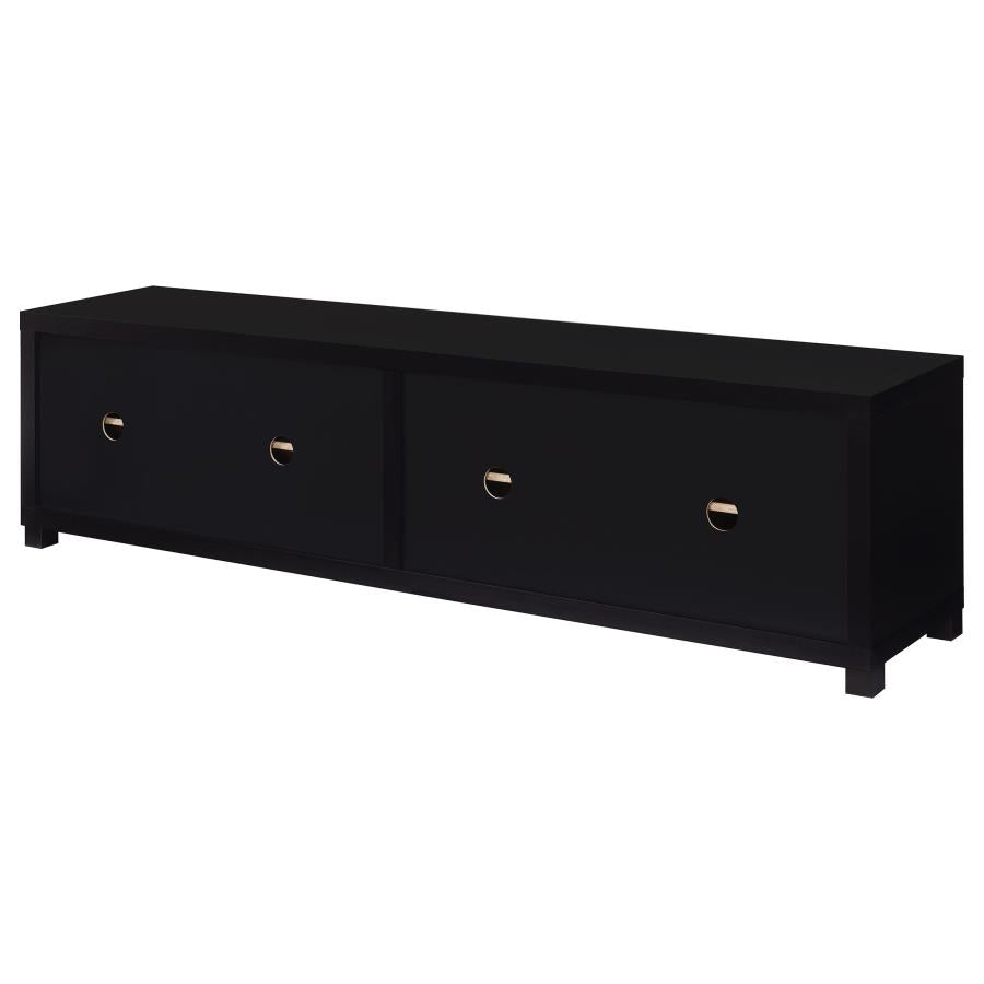 Sachin 4-door Engineered Wood 79-inch TV Stand Black