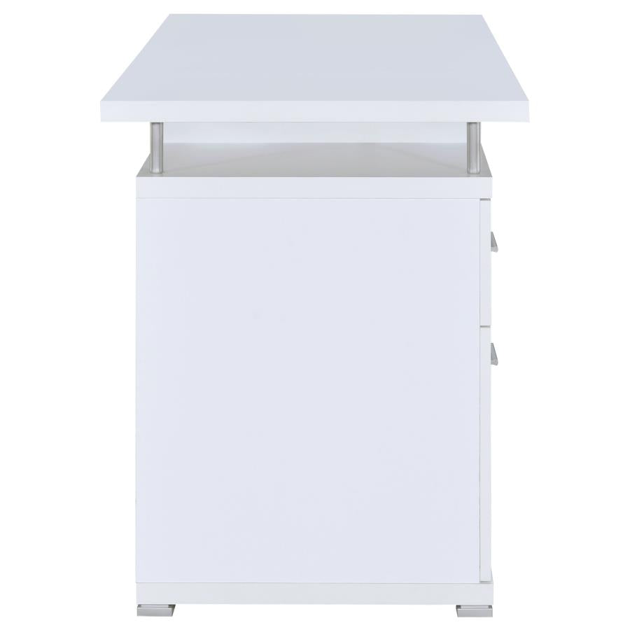 Tracy 55-inch 2-drawer Office Computer Desk White