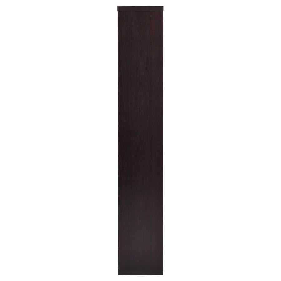 Theo 71-inch 6-shelf Bookshelf Cappuccino