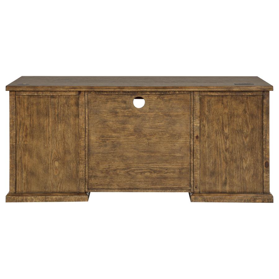 Altidore 68-inch 7-drawer Executive Home Office Desk Distressed Brown