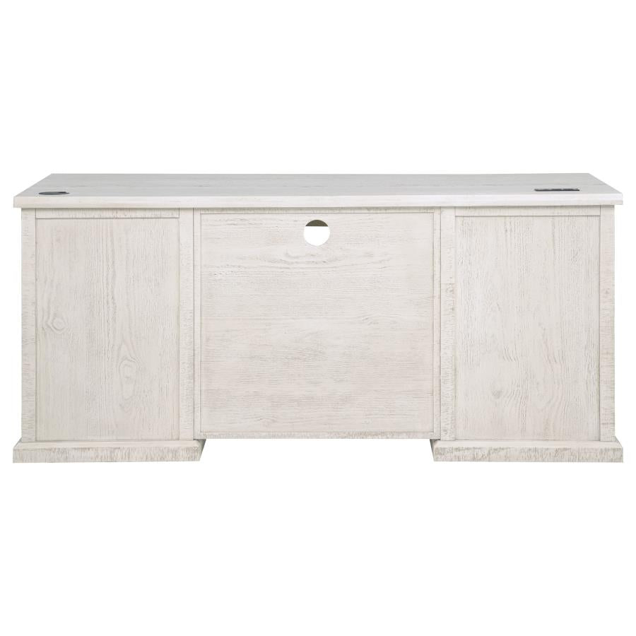 Altidore 68-inch 7-drawer Executive Home Office Desk Distressed White