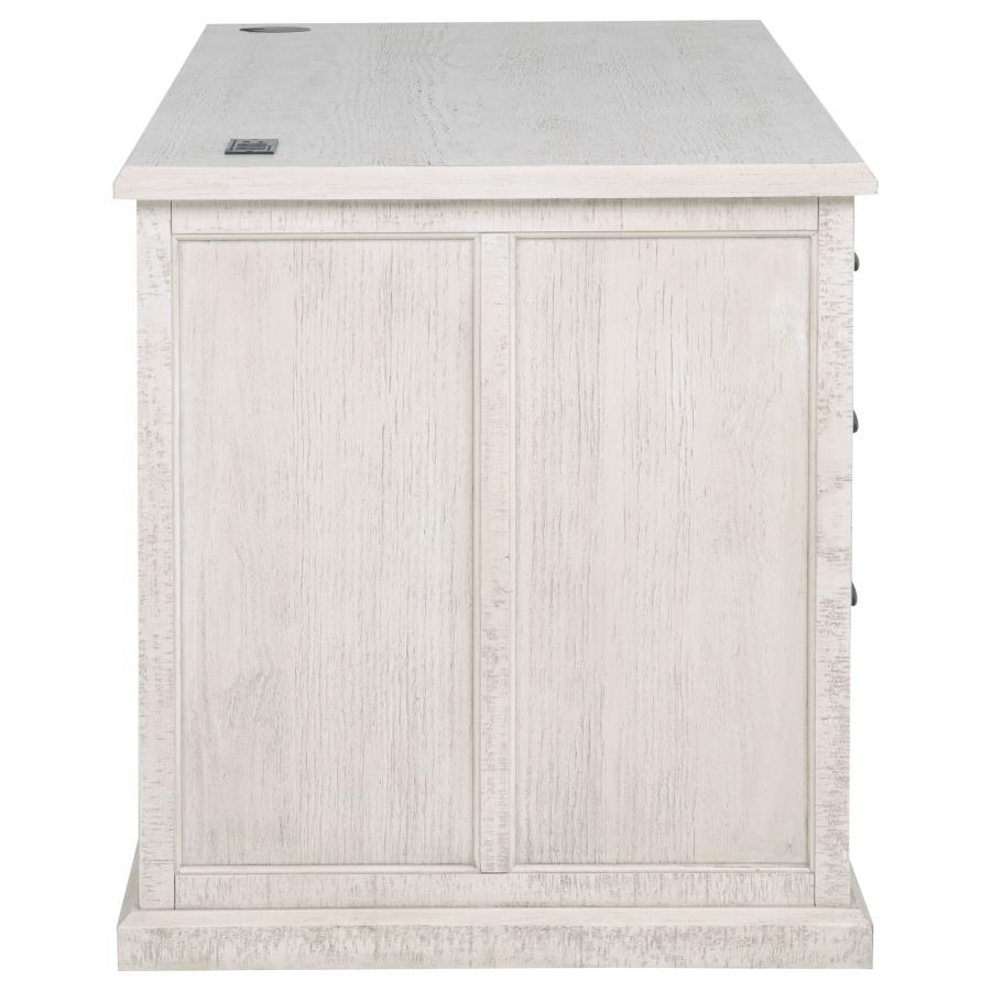 Altidore 68-inch 7-drawer Executive Home Office Desk Distressed White
