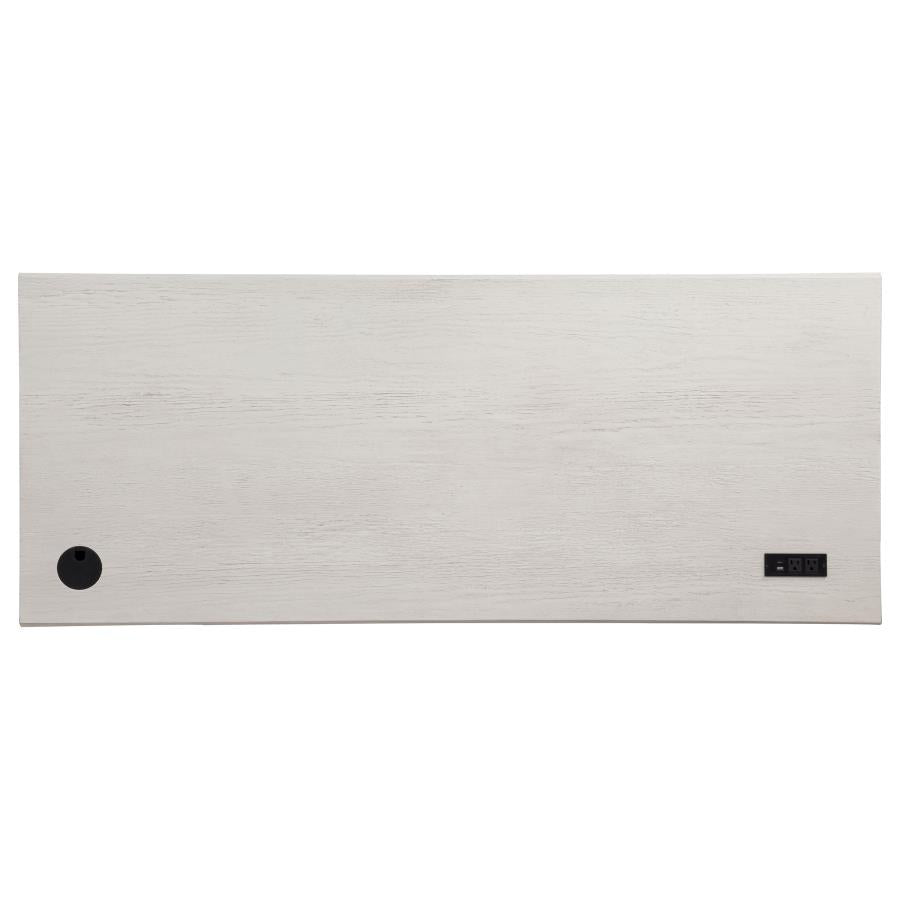 Altidore 68-inch 7-drawer Executive Home Office Desk Distressed White