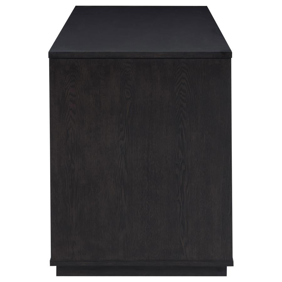 Harkes 75-inch 3-drawer Computer Desk with Adjustable Shelf Coffee Bean