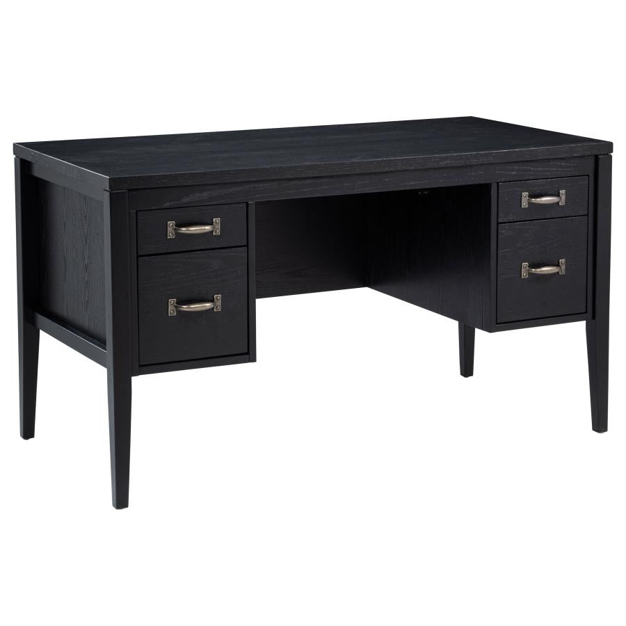 Graham 4-Drawer Lift-Top Computer Desk Black