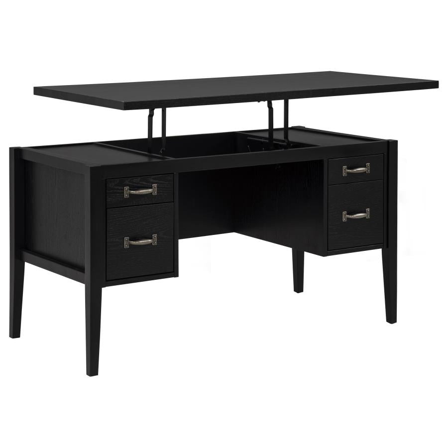 Graham 4-Drawer Lift-Top Computer Desk Black
