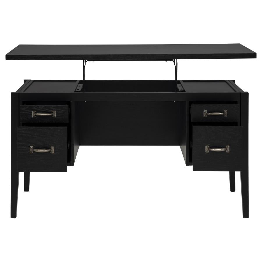 Graham 4-Drawer Lift-Top Computer Desk Black