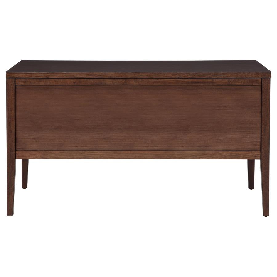 Graham 4-Drawer Lift-Top Computer Desk Walnut Brown