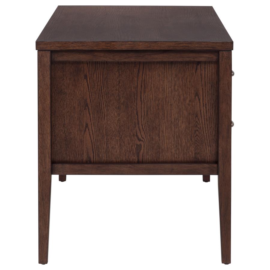 Graham 4-Drawer Lift-Top Computer Desk Walnut Brown