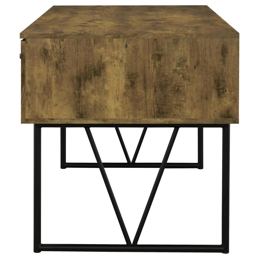 Analiese 63-inch 4-drawer Writing Desk Rustic Nutmeg
