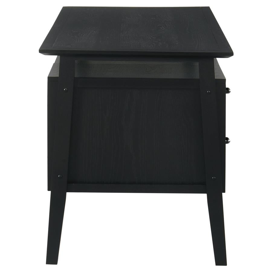 Goodson 64-inch 4-Drawer Double Pedestal Computer Desk Black