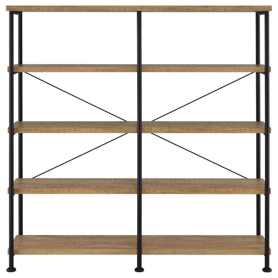 Analiese 63-inch 4-shelf Double Bookshelf Mango