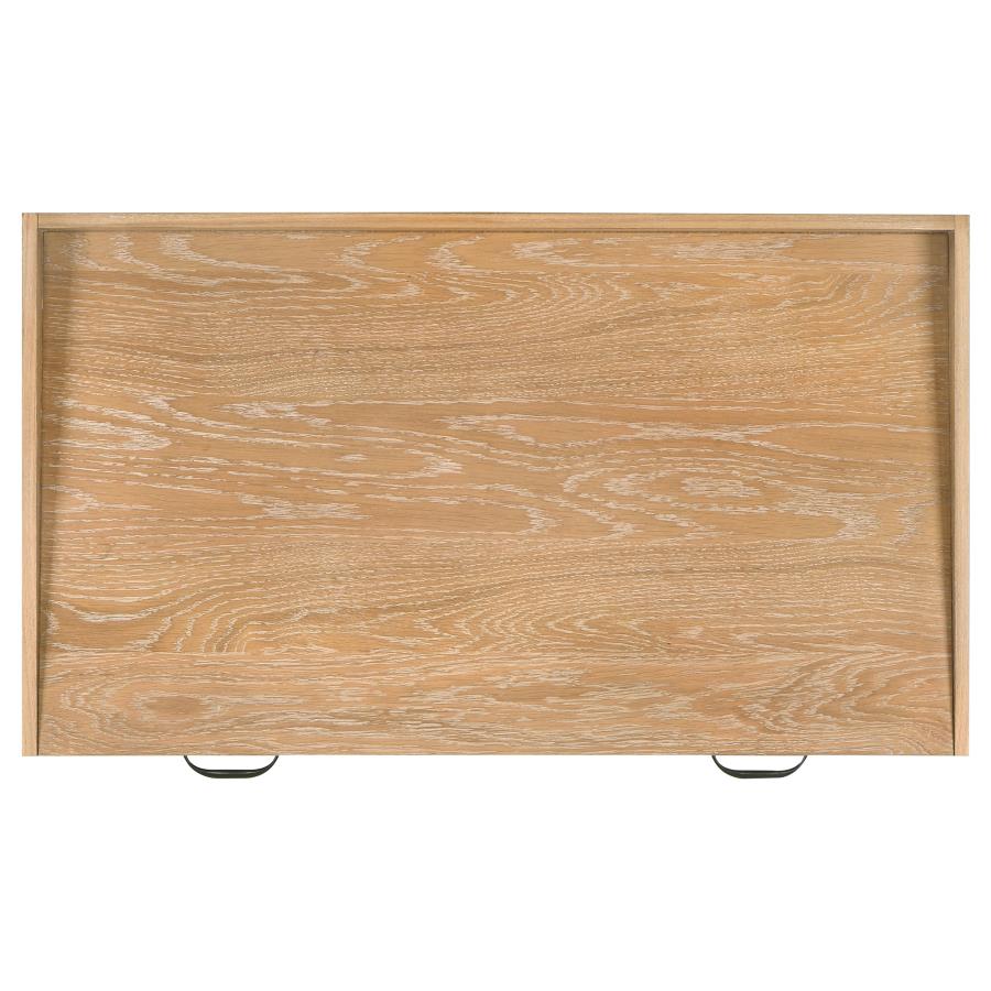 Fabian 38-inch Computer Desk with Keyboard Drawer Distressed Light Brown