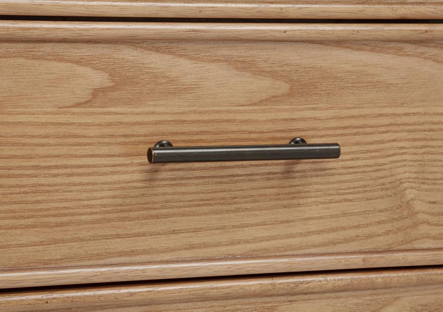Vermes 55-inch 3-drawer Writing Desk with Power Outlet Light Ash