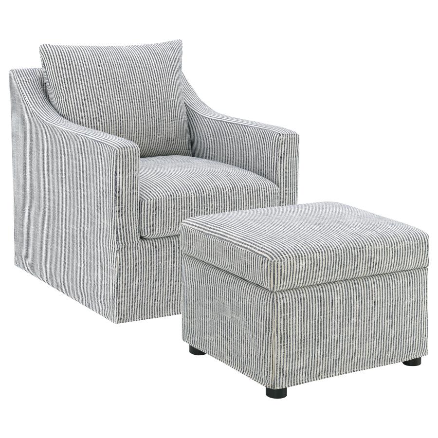 Winter Upholstered Hydraulic Lift Top Storage Ottoman Grey