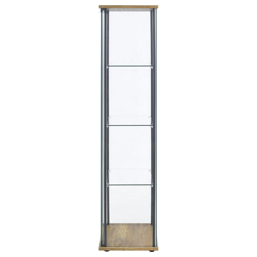 Bellatrix 3-shelf Clear Glass Curio Cabinet Mango