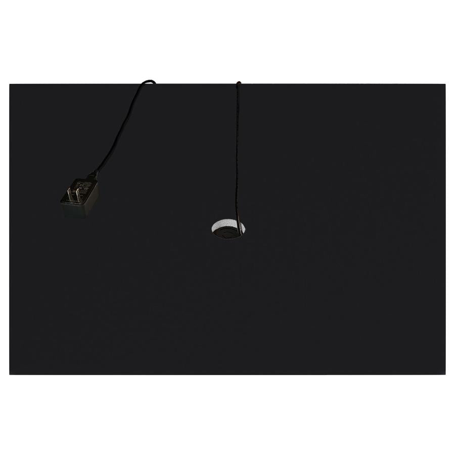 Carrillo LED 4-Shelf Glass Curio Display Cabinet Black
