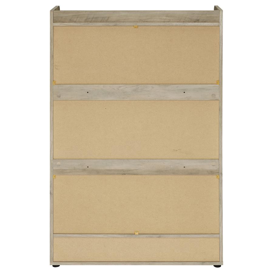 Denia 3-tier Engineered Wood Shoe Cabinet Grey