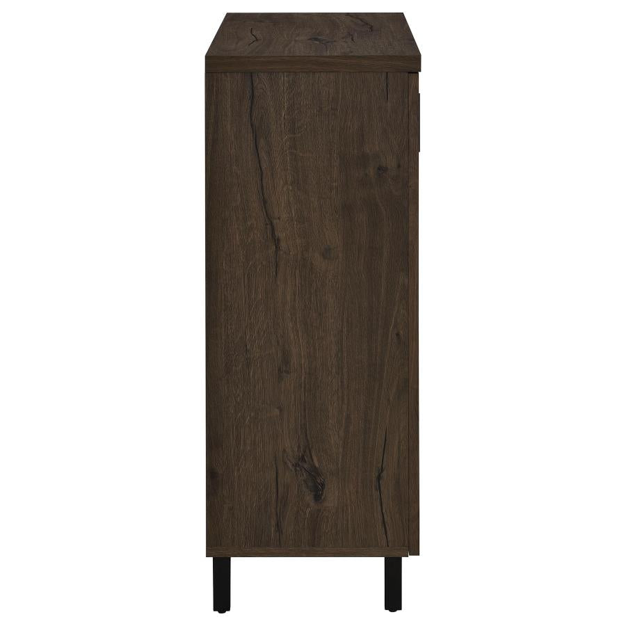 Brixton 2-door Entryway Shoe Storage Cabinets Smoked Oak