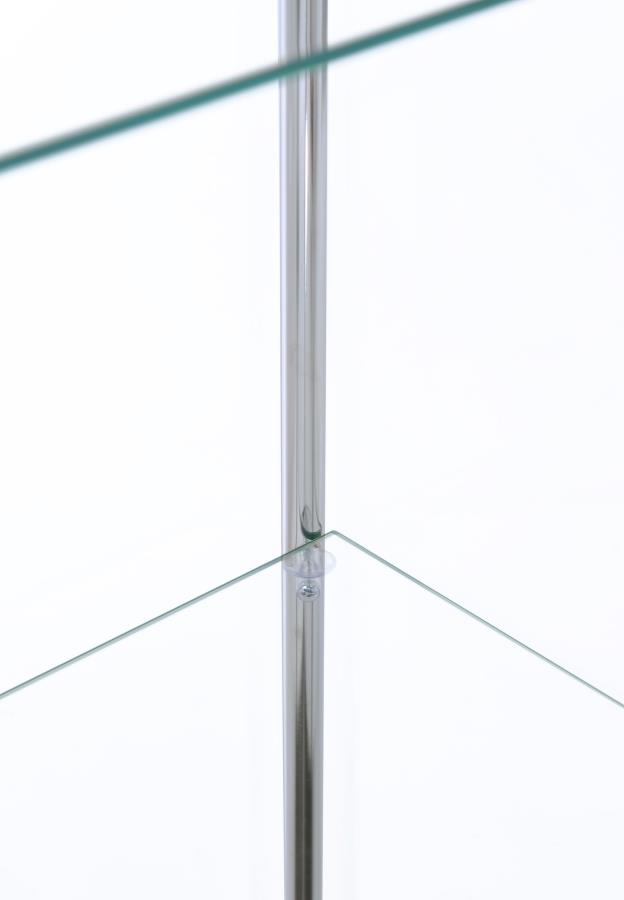 Bellatrix 3-shelf Clear Glass Curio Cabinet White