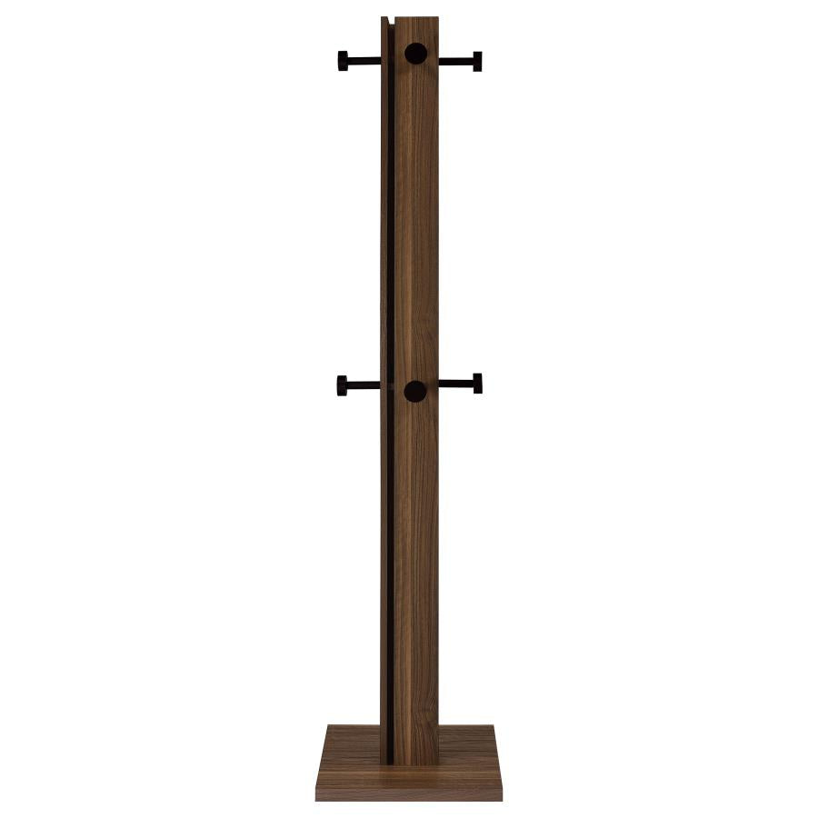 Rikkie Engineered Wood Coat Rack Walnut